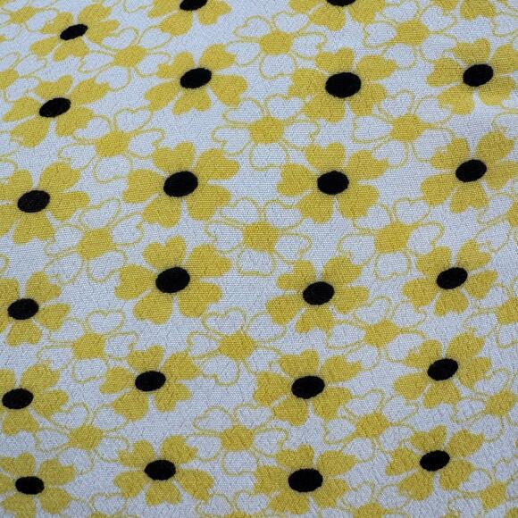 Ganni Crepe Yellow Daisy Floral Midi Wrap Dress 40 V Neck Viscose Tie Waist - Picture 11 of 14